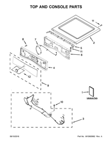 Part Location Diagram of W10806847 Whirlpool Tech sheet