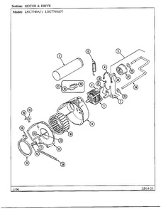 Motor Drive Diagram and Parts List for 7749A71  Norge Dryer