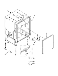 Tub And Frame Parts Diagram and Parts List for MDB6709AWW4  Maytag Dishwasher