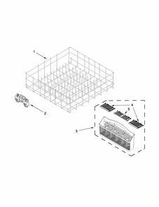Lower Rack Parts Diagram and Parts List for MDB5969SDH0  Maytag Dishwasher