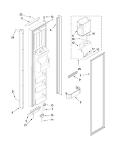 Freezer Door Parts Diagram and Parts List for JCB2582WEY00  Jenn-Air Refrigerator