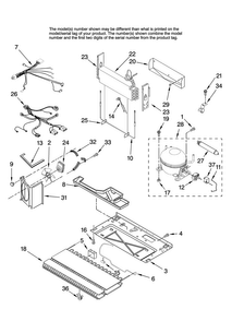 Unit Parts Diagram and Parts List for JFC2070KRW11  Jenn-Air Refrigerator