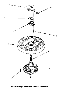 Transmission Assembly & Balance Ring Diagram and Parts List for LW8463W2 PLW8463W2A Amana Washer