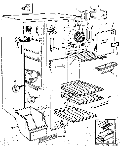 Refrigerator/freezer Compartment Diagram and Parts List for JRS202B M7N05A Jenn-Air Refrigerator