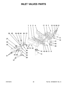 Inlet Valves Parts Diagram and Parts List for MFS180PAVS  Maytag Washer