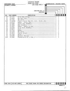 Transmission And Related Parts Page 3 Diagram and Parts List for 6368A REV A Norge Washer