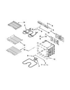 Internal Oven Parts Diagram and Parts List for JJW2427WB02  Jenn-Air Wall Oven