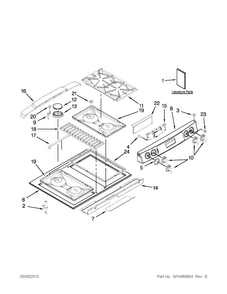 Cooktop Parts Diagram and Parts List for JGS8860BDP18  Jenn-Air Range