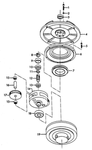 Gears_bearings Diagram and Parts List for C5027  Hoover Upright Vacuum