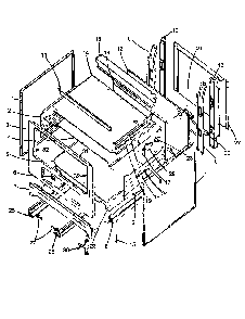 Cabinet Diagram and Parts List for EHS2672W P1142480NW Amana Range