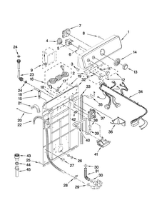 Controls And Rear Panel Parts Diagram and Parts List for 4KMTW5405TQ1  Maytag Washer