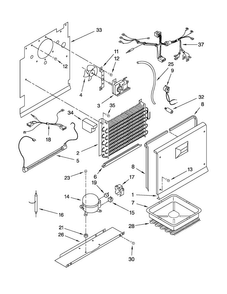 Unit Parts Diagram and Parts List for MQF1656TEW01  Maytag Freezer
