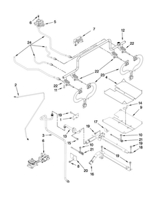 Manifold Parts Diagram and Parts List for JGS8850BDS17  Jenn-Air Range