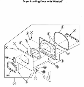 Dryer Motor Assy Diagram and Parts List for LTZA9AWN0902  Speed Queen Washer Dryer Combo