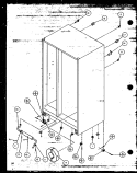 ROLLERS AND BACK UNIT Diagram and Parts List for SBD20MW P1120201W W Amana Refrigerator