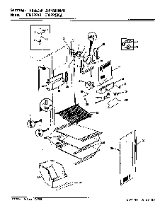 Freezer Compartment Diagram and Parts List for CDNS22V9A BR35A Maytag Refrigerator