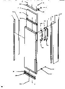 Handle & Trim Ref Door Diagram and Parts List for SSD522NBW-P1181001WW  Amana Refrigerator