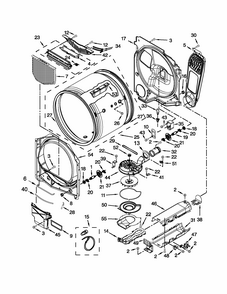 Bulkhead Parts Diagram and Parts List for MEDB700BW0  Maytag Dryer