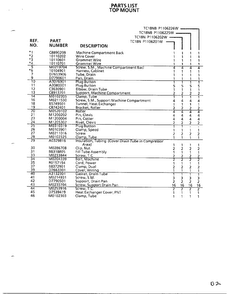 Top Mount Page 10 Diagram and Parts List for TC22N-P116205W  Amana Refrigerator