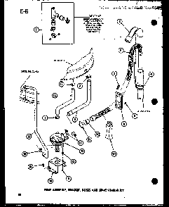 Pump Assembly Diagram and Parts List for TAA200 P75751-13W Amana Washer
