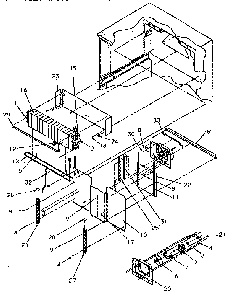 Evaporator Area Diagram and Parts List for TR21S4L-P1196103WW  Amana Refrigerator
