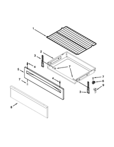 Drawer Parts Diagram and Parts List for MGR7662WB4  Maytag Range