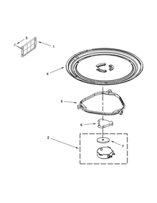 Turntable Parts Diagram and Parts List for AMV1160VAD4  Amana Microwave