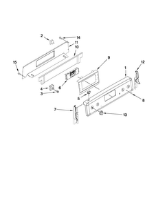 Control Panel Parts Diagram and Parts List for MER8770WB1  Maytag Range