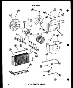 Evaporator Parts Diagram and Parts List for 5-SPJM P54360-40R Amana Air Conditioner