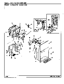 Ice & Water Dispenser Diagram and Parts List for RC24LA-3AW BS81D Magic Chef Refrigerator
