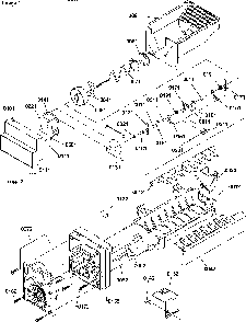 Ice Bucket Auger And Ice Maker Parts Diagram and Parts List for SRD22VPW-P1190320WW  Amana Refrigerator