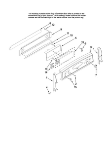 Control Panel Parts Diagram and Parts List for MER6775BCW17  Maytag Range