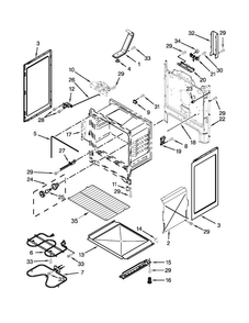 Chassis Parts Diagram and Parts List for AER5630BAS0  Amana Range