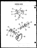 CONTROL PARTS Diagram and Parts List for GFD240/MN04  Caloric Refrigerator
