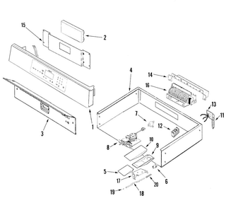 Control Panel And Internal Controls Diagram and Parts List for JJW9330DDS  Jenn-Air Wall Oven