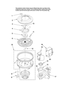 Pump And Motor Parts Diagram and Parts List for MDC4650AWW1  Maytag Dishwasher