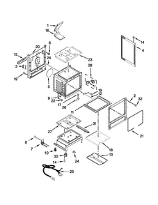 Chassis Parts Diagram and Parts List for MGR8775AB1  Maytag Range