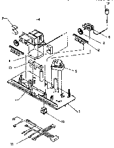 Control Assembly Diagram and Parts List for TSI18R2-P1182102W  Amana Refrigerator