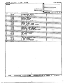 Clutch, Brake And Belts Page 2 Diagram and Parts List for 6359  Maytag Washer