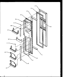 FZ DOOR Diagram and Parts List for SBD20NE P1162503W E Amana Refrigerator