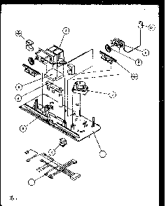 Control Panel Diagram and Parts List for TG18RBL-P1158302WL  Amana Refrigerator