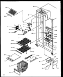 FZ SHELVING AND REF LIGHT Diagram and Parts List for SBD20NE P1162503W E Amana Refrigerator