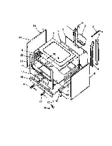 Cabinet Assy Diagram and Parts List for SBP26AA0-P1142814NW  Amana Range