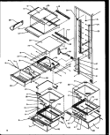 REF SHELVING AND DRAWERS Diagram and Parts List for SBD20NE P1162503W E Amana Refrigerator