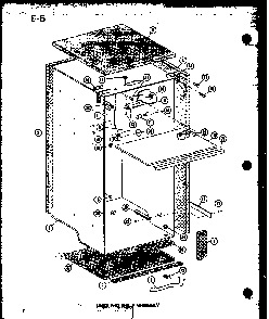 Liner And Shelf Assembly Diagram and Parts List for U-23C P60345-83W Amana Freezer