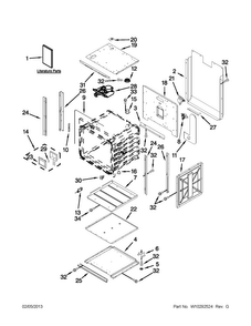 Oven Parts Diagram and Parts List for JMW2430WR00  Jenn-Air Microwave