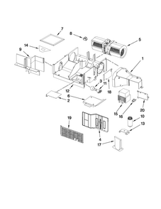 Air Flow Parts Diagram and Parts List for YAMV1160VAS2  Amana Microwave