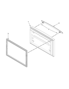 Freezer Door Parts Diagram and Parts List for JFC2089BEP00  Jenn-Air Refrigerator