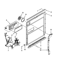 Inner Door Parts Diagram and Parts List for JDB8700AWP0  Jenn-Air Dishwasher