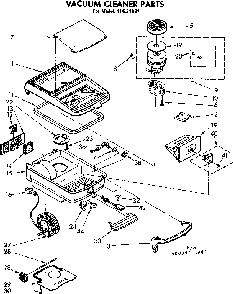 Base Assembly Diagram and Parts List for 11621981  Kenmore Canister Vacuum